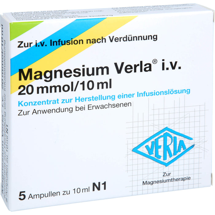 Magnesium Verla Iv20mmol10, 5 St IFK