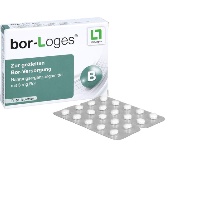 bor-Loges Tabletten zur gezielten Bor-Versorgung, 60 pc Tablettes