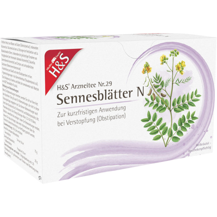 H&S Sennesblätter N Arzneitee Nr. 29 bei Verstopfung, 20 pc Sac filtrant