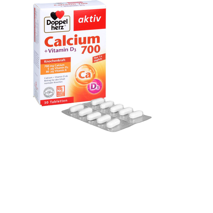 Doppelherz Calcium 700 + Vitamin D3, 30 St TAB