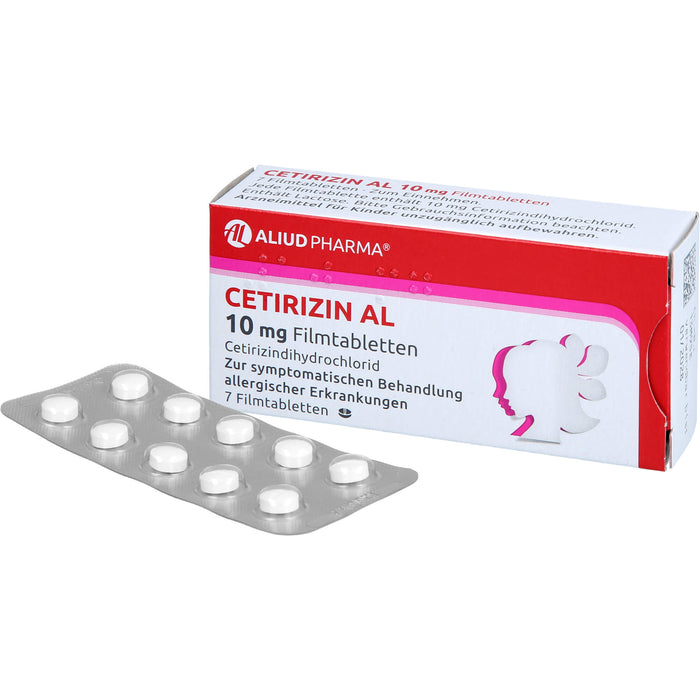 CETIRIZIN AL 10 mg Filmtabletten bei allergischen Erkrankungen, 7 St. Tabletten