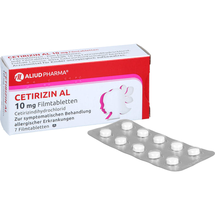 CETIRIZIN AL 10 mg Filmtabletten bei allergischen Erkrankungen, 7 pcs. Tablets