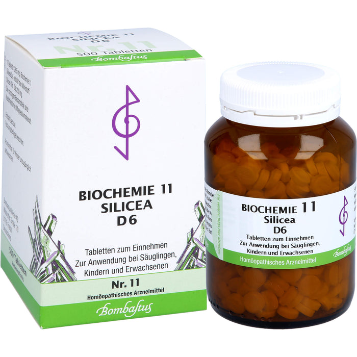 Biochemie 11 Silicea Bombastus D6 Tbl., 500 St TAB