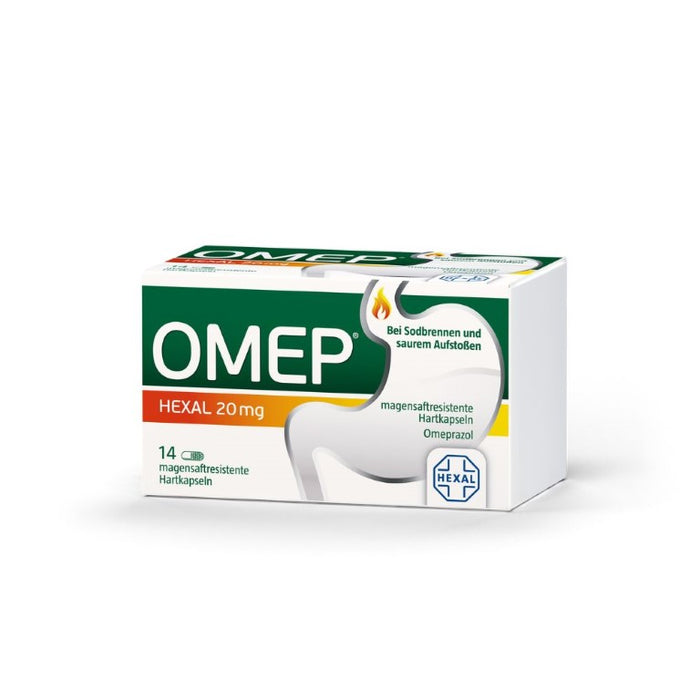 Omep HEXAL 20 mg Hartkapseln bei Sodbrennen, 14 pc Capsules