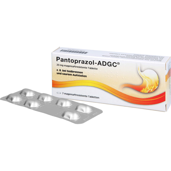 Pantoprazol-ADGC bei Sodbrennen und saurem Aufstoßen Tabletten, 7 pcs. Tablets