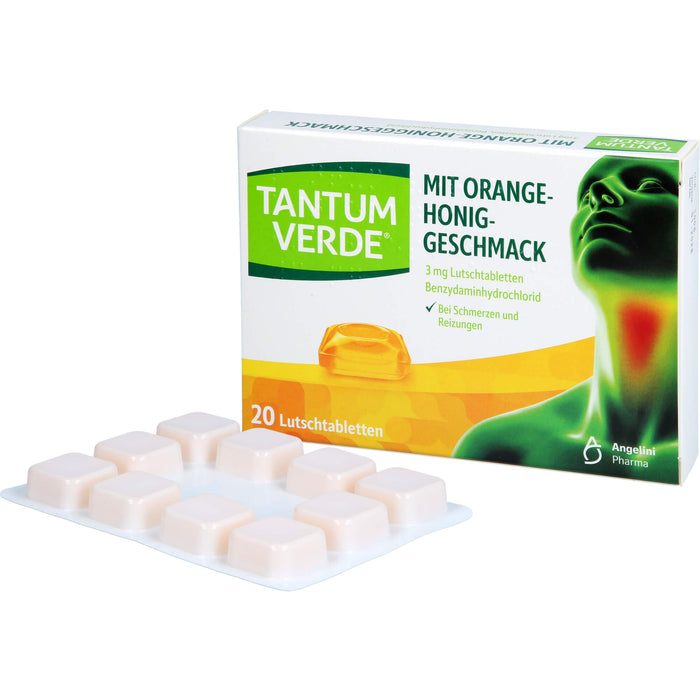 Tantum Verde Lutschtabletten mit Orange-Honig-Geschmack, 20 St. Tabletten