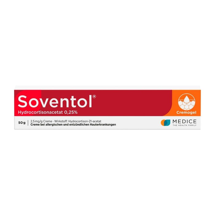 Soventol Hydrocortisonacetat 0,25%, 2,5 mg/g Creme, 50 g Crème