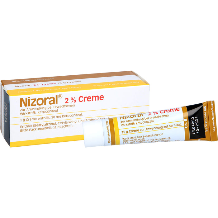 Nizoral 2 % Creme bei Pilzinfektionen der Haut, 15 g Cream