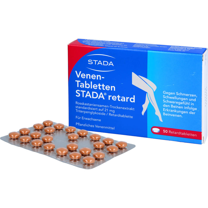 STADA Venen-Tabletten retard gegen Schmerzen, Schwellungen und Schweregefühl in den Beinen, 50 St. Tabletten