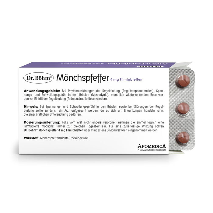 Dr Böhm Mönchspfeffer 4 mg Tabletten bei Regelbeschwerden, 60 pcs. Tablets