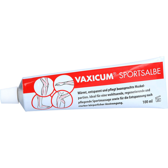 VAXICUM Sportsalbe wärmt, entspannt und pflegt beanspruchte Muskelpartien, 100 ml Salbe