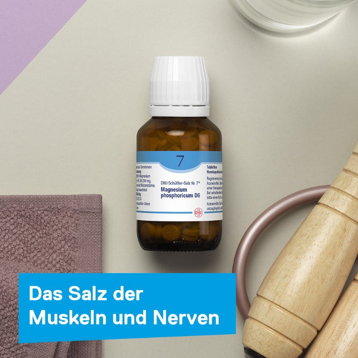 DHU Schüßler-Salz Nr. 7 Magnesium phosphoricum D3 – Das Mineralsalz der Muskeln und Nerven – das Original – umweltfreundlich im Arzneiglas, 200 pc Tablettes