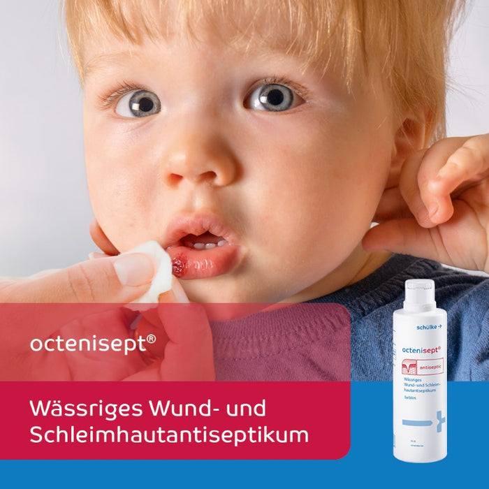 octenisept - wässriges Wund- und Schleimhautantiseptikum mit guter Verträglichkeit, schmerzfreier Anwendung und schneller Wirkung, 250 ml Solution