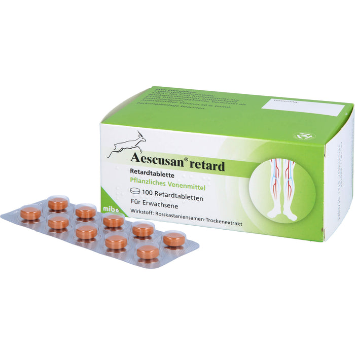 Aescusan Retardtabletten pflanzliches Venenmittel, 100 St. Tabletten