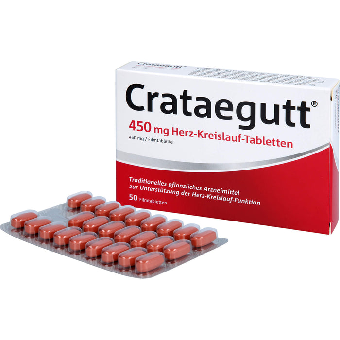 Crataegutt 450 mg Herz-Kreislauf-Tabletten, 50 pcs. Tablets