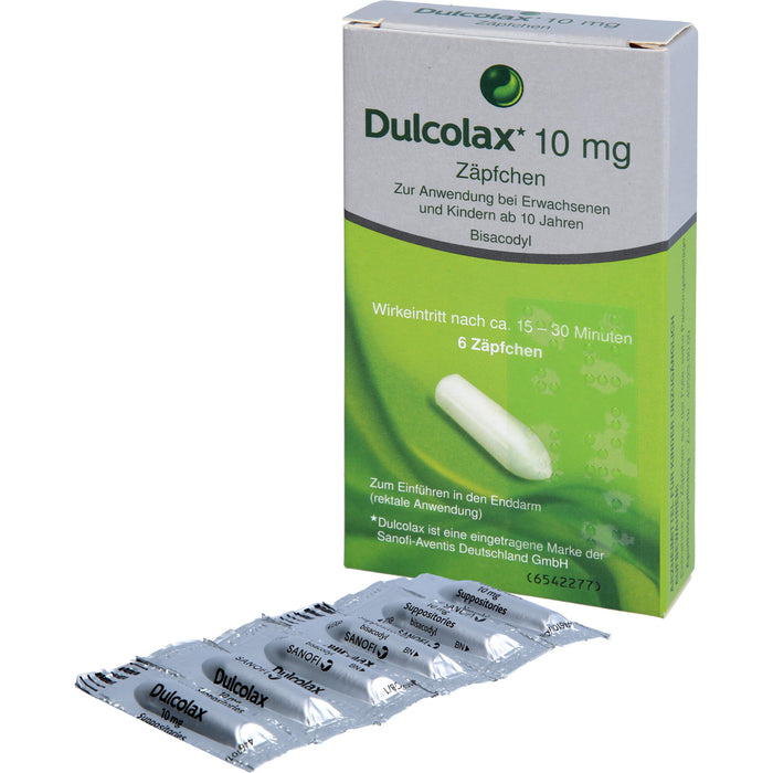 Dulcolax Zäpfchen Reimport Kohlpharma, 6 St. Zäpfchen