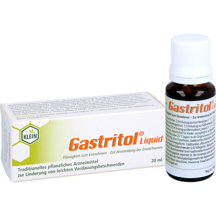 Gastritol Liquid zur Linderung von leichten Verdauungsbeschwerden, 20 ml Lösung