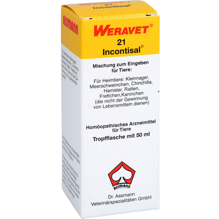 Weravet 21 Incontisal Mischung für Heimtiere, 50 ml Solution