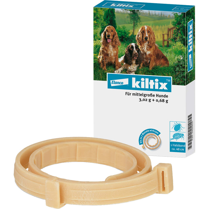 Elanco kiltix für mittelgroße Hunde Ektoparasitizid-Halsband gegen Zecken und Flöhe, 1 St. Halsband