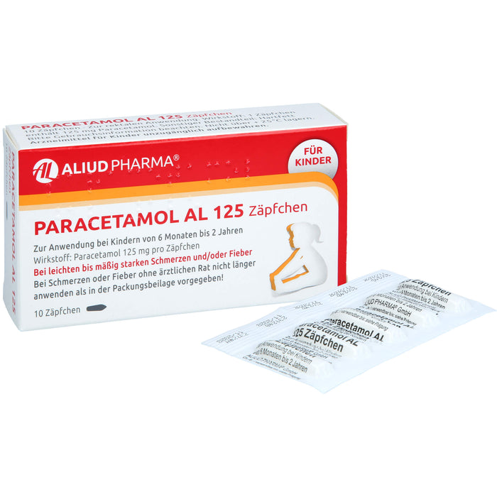 Paracetamol AL 125 Zäpfchen, 10 St. Zäpfchen