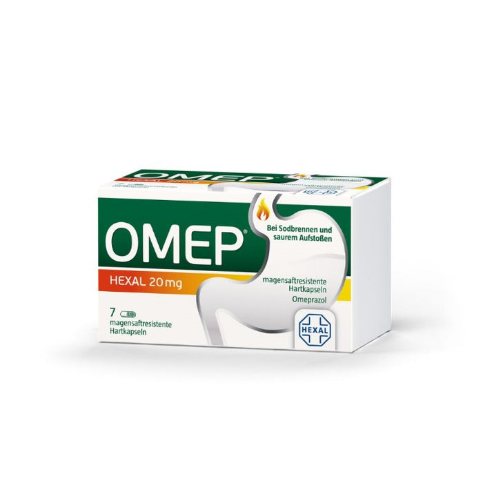 Omep HEXAL 20 mg Hartkapseln bei Sodbrennen, 7 pcs. Capsules