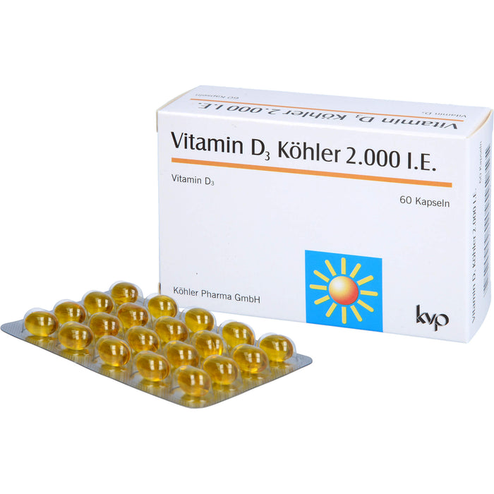 Vitamin D3 Köhler 2000 IE, 60 pc Capsules