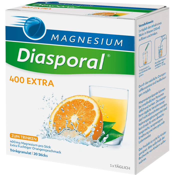 Magnesium-Diasporal 400 extra Trinkgranulat, 20 pc Sachets