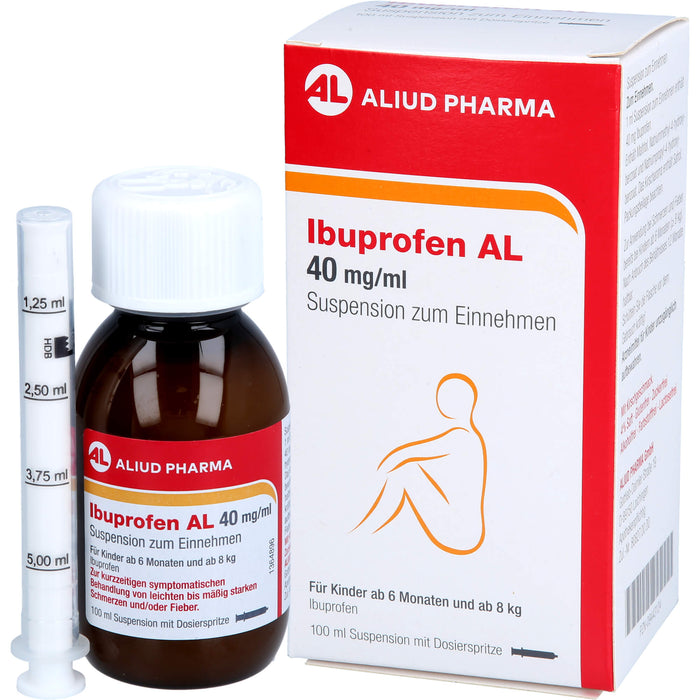 Ibuprofen AL 40 mg/ml Suspension zum Einnehmen, 100 ml Solution