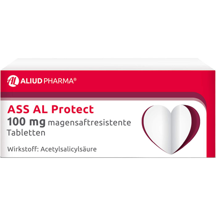 ASS AL Protect 100 mg magensaftresistente Tabletten zur Thrombozytenaggregationshemmung, 50 pc Tablettes