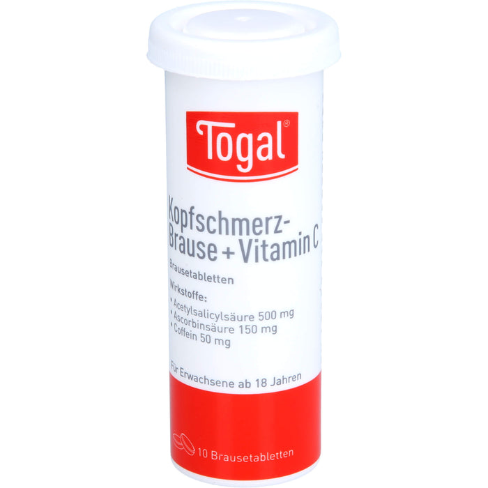 Togal Kopfschmerz-Brause + Vitamin C Brausetabletten, 20 pc Tablettes