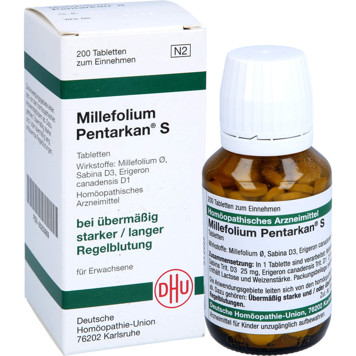 DHU Millefolium Pentarkan S Tabletten bei übermäßig starker / langer Regelblutung, 200 pc Tablettes