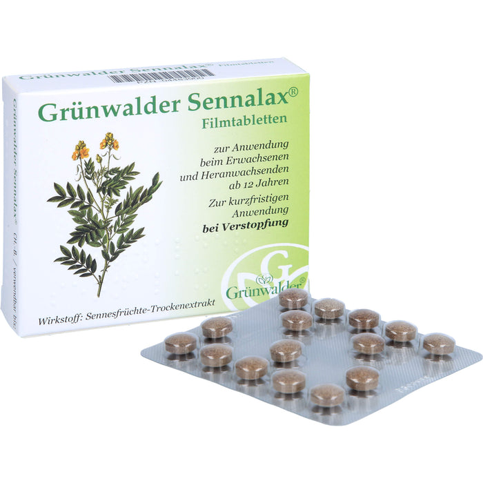 Grünwalder Sennalax Filmtabletten bei Verstopfung, 30 pcs. Tablets