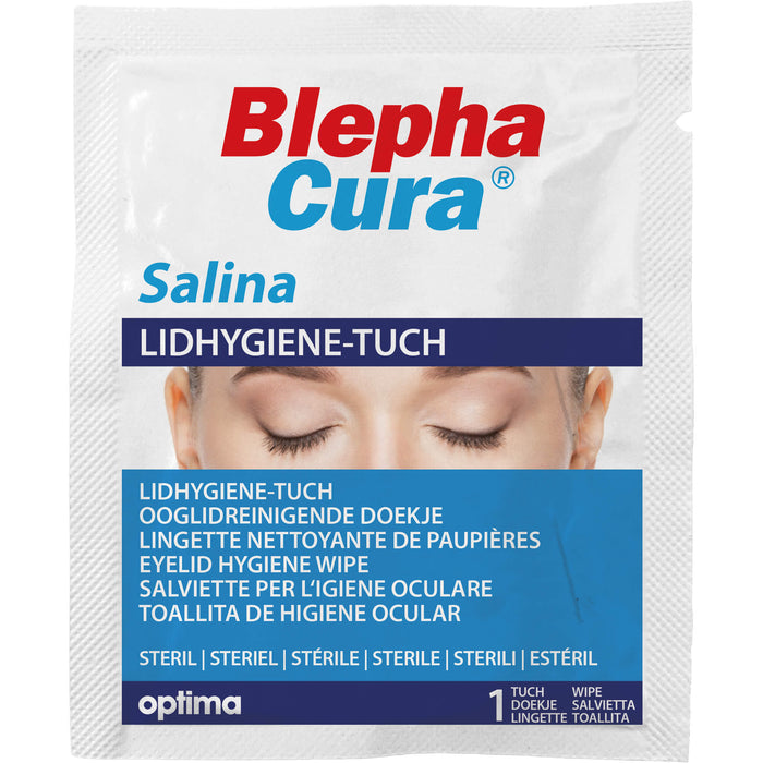 BlephaCura SALINA Lidhygiene-Tücher, sterile vorbefeuchtete Einmaltücher zur Reinigung der Augenlider, 20 St. Tücher