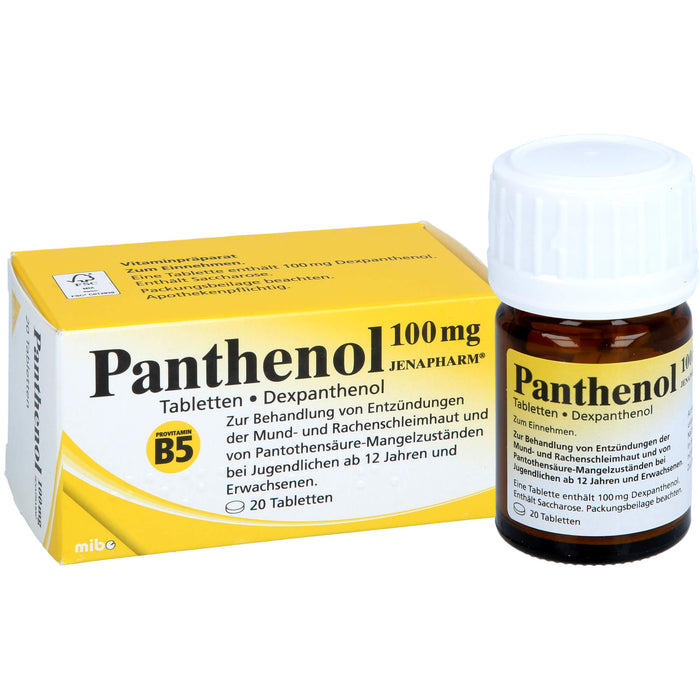 Panthenol 100 mg JENAPHARM Tabletten, 20 pcs. Tablets