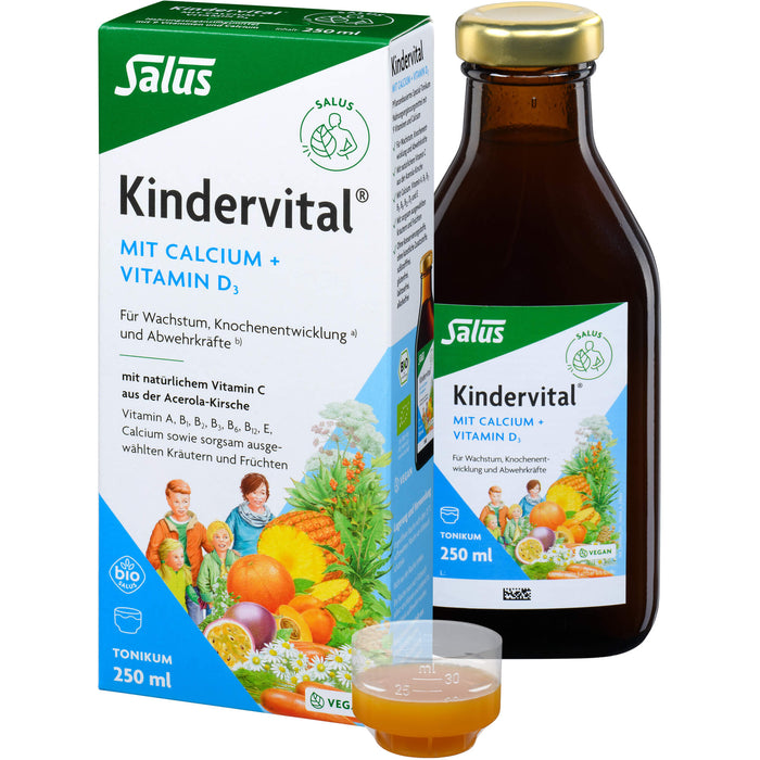 Kindervital mit Calcium + D3 Tonikum Salus, 250 ml TON