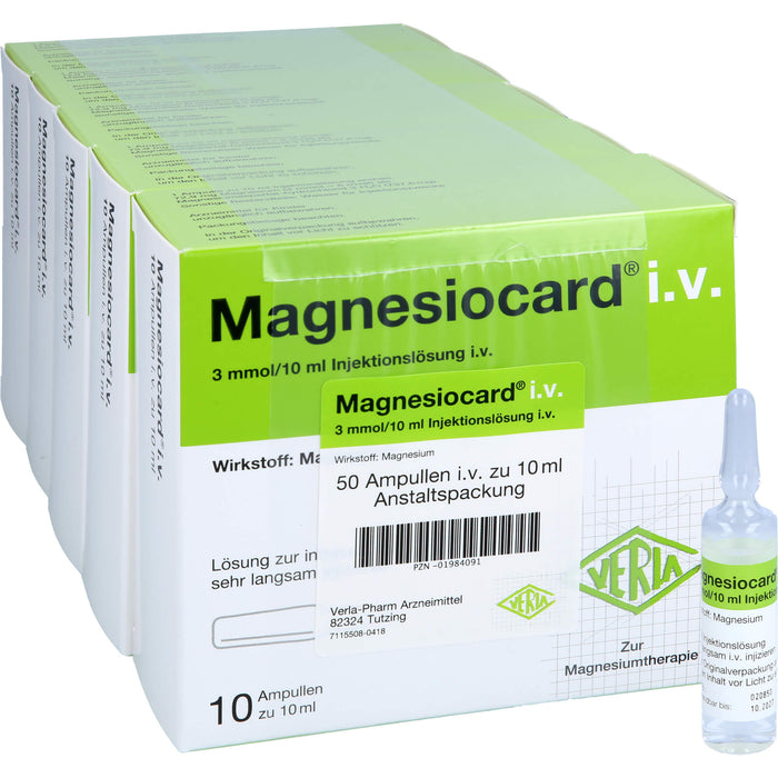 Magnesiocard i.v., Injektionslösung, 50X10 ml ILO