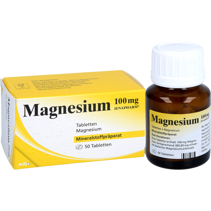 JENAPHARM Magnesium 100 mg Tabletten, 50 pcs. Tablets