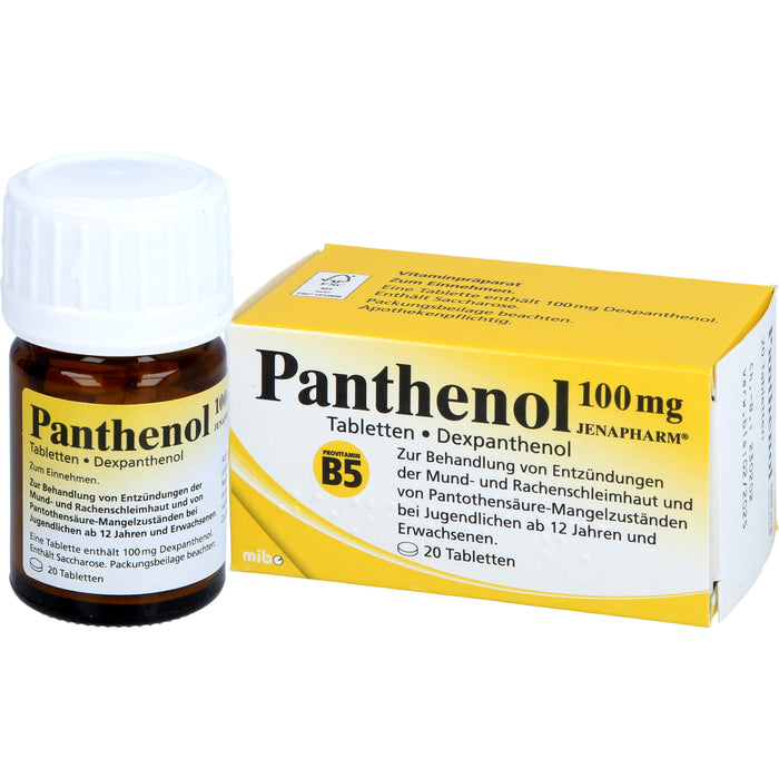 Panthenol 100 mg JENAPHARM Tabletten, 20 pc Tablettes