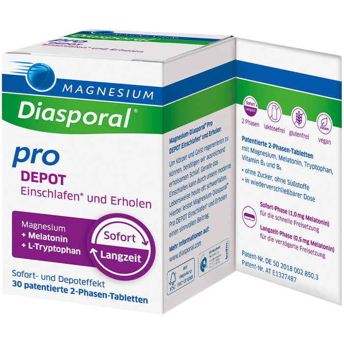 Magnesium-Diasporal pro Depot 2-Phasen-Tabletten zum Einschlafen und Erholen, 30 St. Tabletten