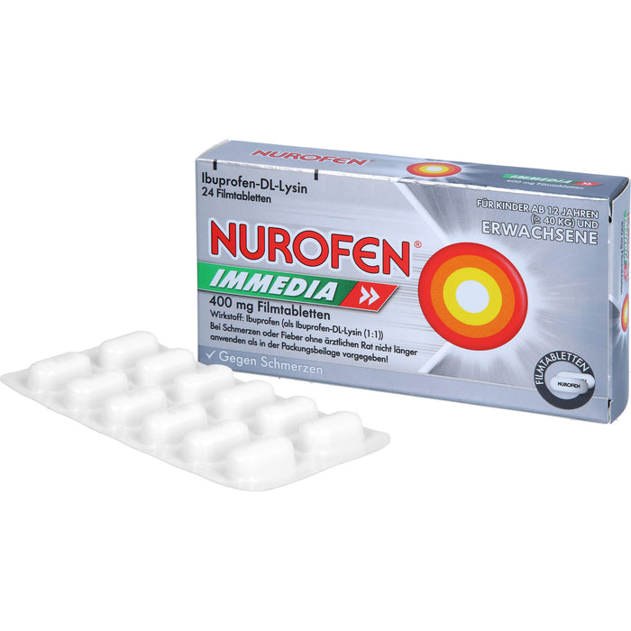 Nurofen Immedia 400 mg Filmtabletten bei Schmerzen, 24 pcs. Tablets