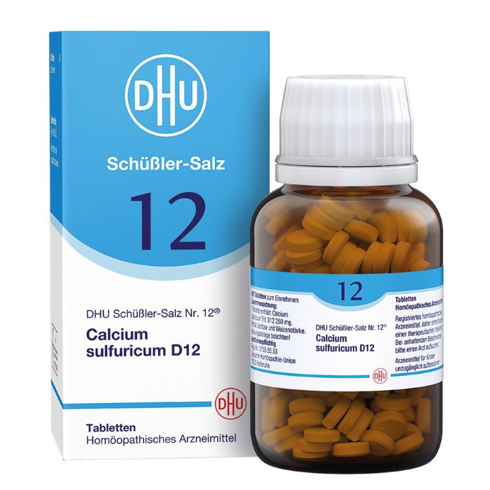 DHU Schüßler-Salz Nr. 12 Calcium sulfuricum D12 – Das Mineralsalz der Gelenke – das Original – umweltfreundlich im Arzneiglas, 420 pcs. Tablets