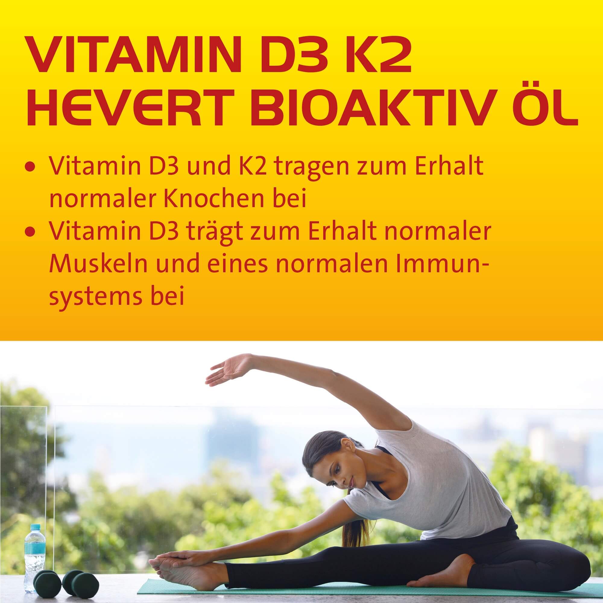 Vitamin D3 K2 Hevert Bioaktiv Öl, 20 ml Öl Hevert-Testen