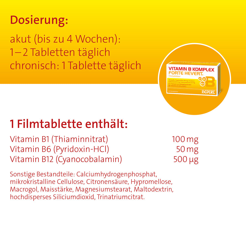 Vitamin B Komplex forte Hevert, 60 St. Tabletten