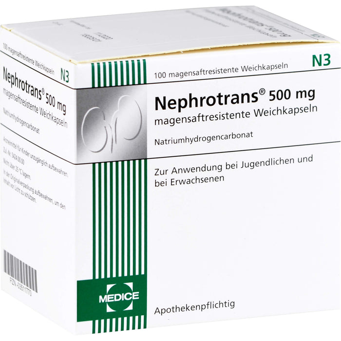 Nephrotrans 500 mg magensaftresistente Weichkapseln, 100 St KMR
