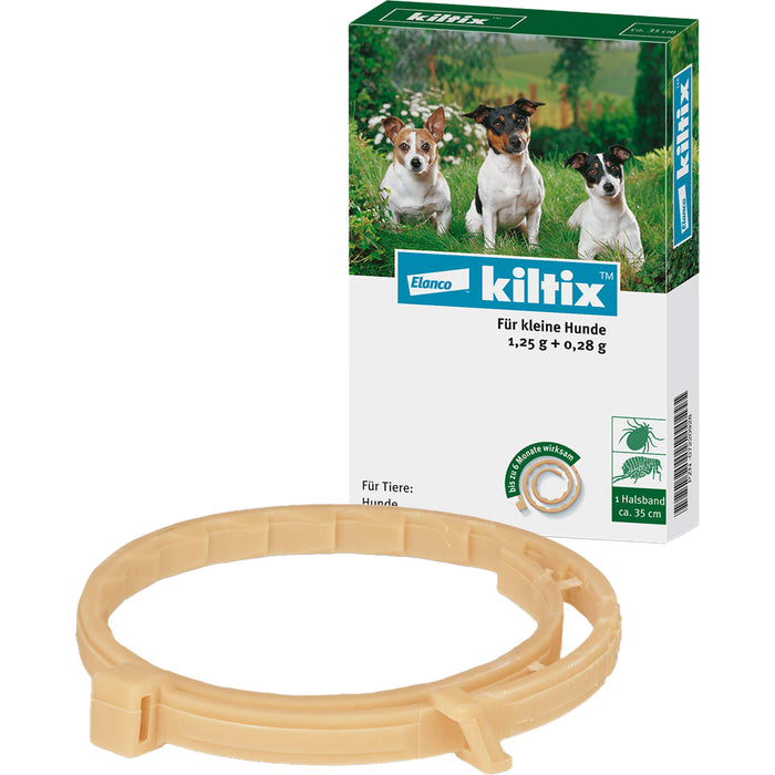 Elanco kiltix für kleine Hunde Ektoparasitizid-Halsband gegen Zecken und Flöhe, 1 pc Collier