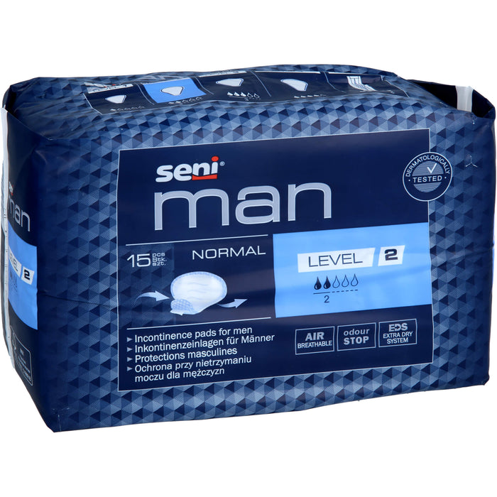 Seni Man Normal Level 2 Inkontinenzeinlagen, 15 pcs. Insoles