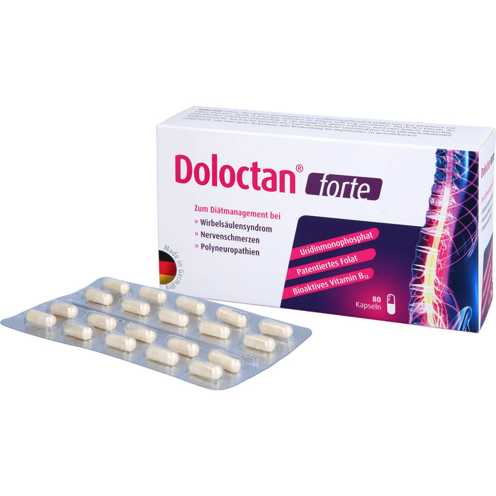 Doloctan forte Kapseln bei Wirbelsäulensyndrom, Nervenschmerzen und Polyneuropathien, 80 pc Capsules