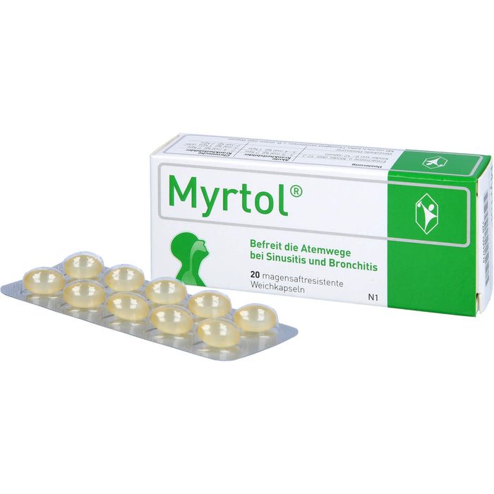 Myrtol, 120 mg, magensaftresistente Weichkapseln, 20 pc Capsules