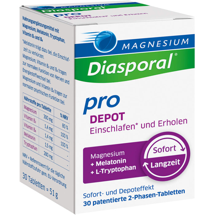 Magnesium-Diasporal pro Depot 2-Phasen-Tabletten zum Einschlafen und Erholen, 30 St. Tabletten