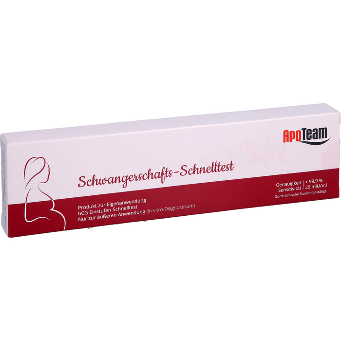 ApoTeam Schwangerschafts-Schnelltest (20 mlU/ml), 1 St TES